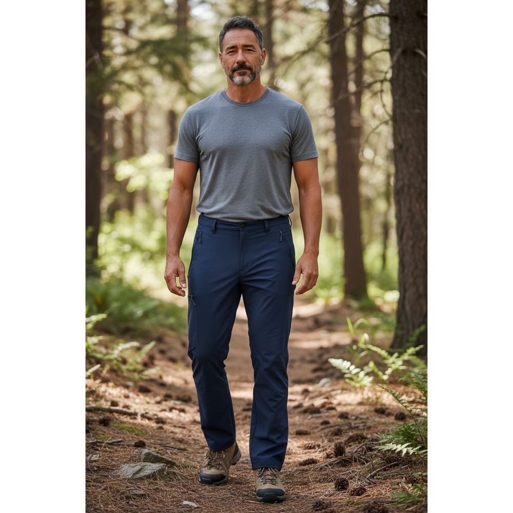 Columbia Fir Ridge Mens 42x30 Navy Blue Hiking Pants Omni-Shield UPF 50 Active - Picture 2 of 16